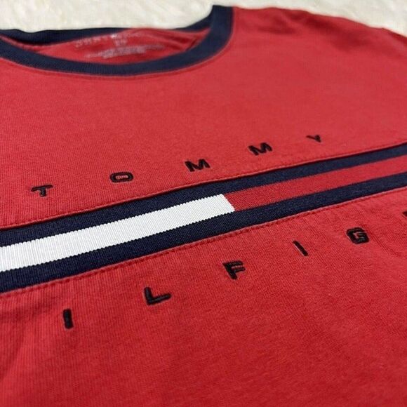 Vintage 90s Tommy Hilfiger Logo Men’s Short Sleeve Crewneck T-shirt Size Small - Picture 3 of 8